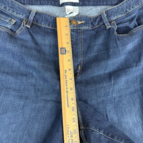 Lane Bryant Wide Leg Crop Jeans Mid Rise Flex Magic Waistband Plus Sz 18 Stretch - Picture 5 of 9